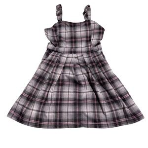 Retro Limited Too Black and Pink Plaid Casual Dress